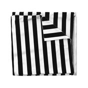 Licorice Black and White 2" Stripes