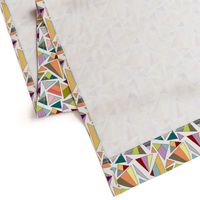 triangles in multicolor with white background