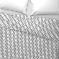 Gray tweedy linen weave polka dots on white by Su_G_©SuSchaefer
