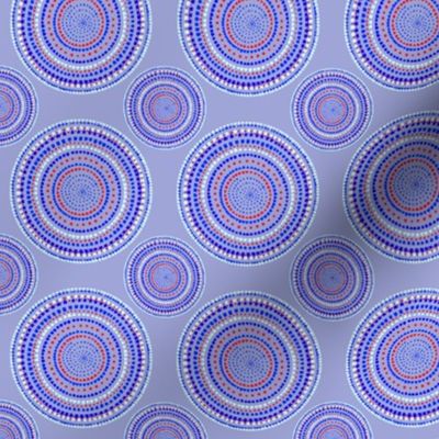 Dancing dervish circles or mandala on periwinkle by Su_G_©SuSchaefer