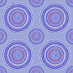 Dancing dervish circles or mandala on periwinkle by Su_G_©SuSchaefer