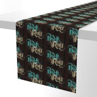 Rock 'N' Roll Ambigram - Turquoise/Stone