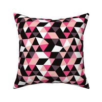 Pastel modern geometric triangle pattern pink