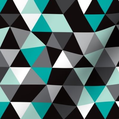 Pastel modern geometric triangle pattern blue