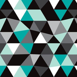 Pastel modern geometric triangle pattern blue