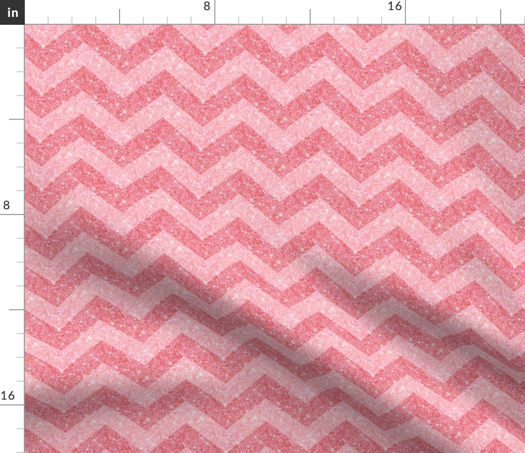 Glitter Chevron Pink on Pink