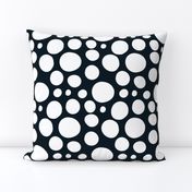 Cute Hand Drawn Poka Dot Circles BLACK and WHITE