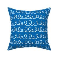 Cute Hand Drawn Poka Dot Circles ROYAL BLUE and WHITE