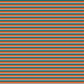 Teal Orange Grey Stripes