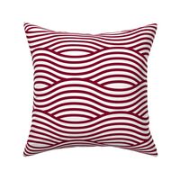 Garnet and White Wave Asian Stripes