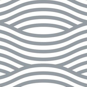 Grey and White Wave Asian Stripes