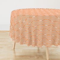 Orange and White Wave Asian Stripes