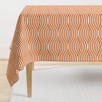 Orange and White Wave Asian Stripes