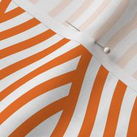 Orange and White Wave Asian Stripes