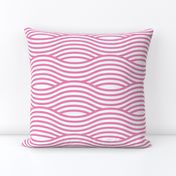 Pink and White Wave Asian Stripes