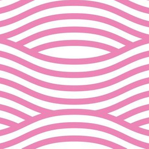 Pink and White Wave Asian Stripes