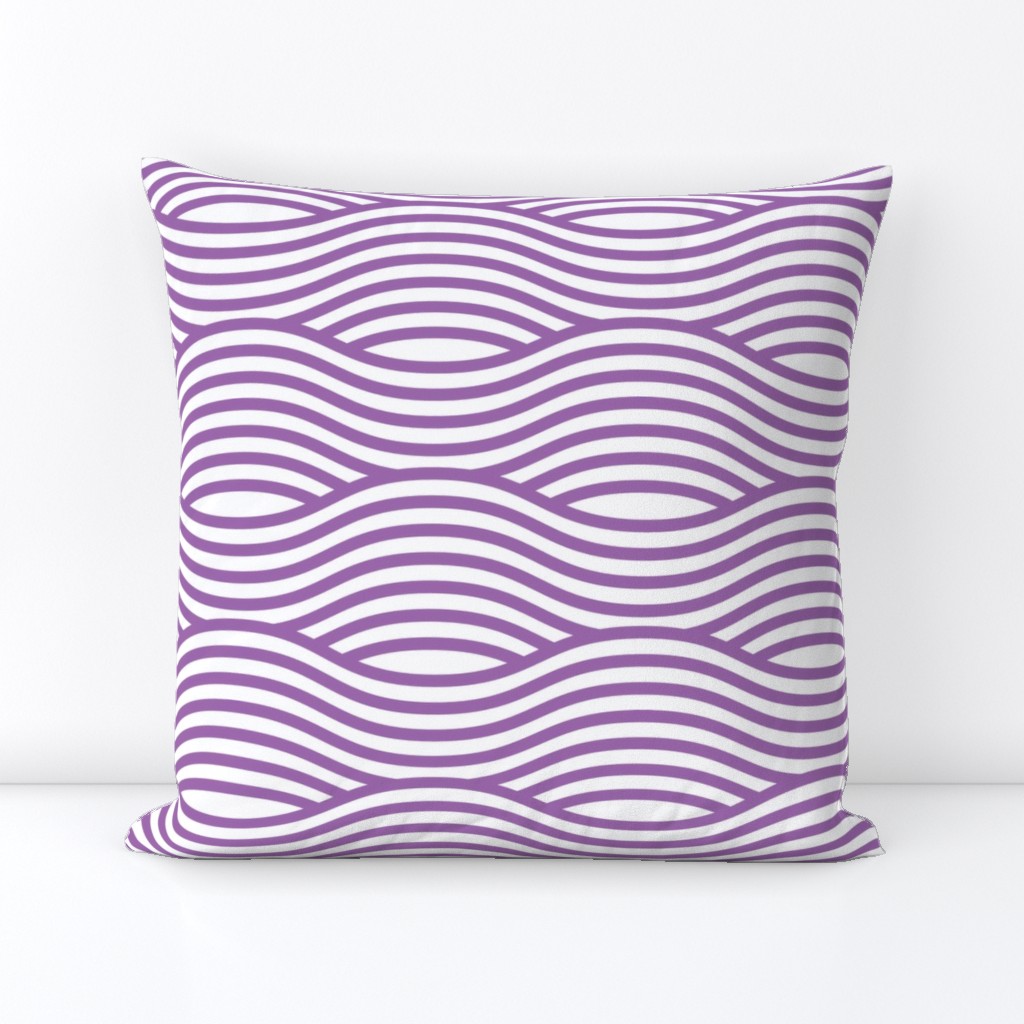 Purple and White Wave Asian Stripes