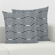 Black and White Wave Asian Stripes