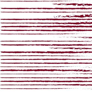 Garnet and White Stripes Distressed