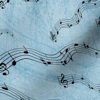 Music Notes Blue