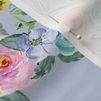 Colorful Watercolor Garden Border 12"