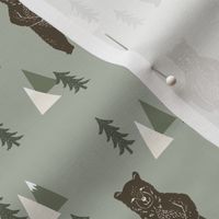 forest bear // camping trees forest woodland outdoors kids nursery baby decor