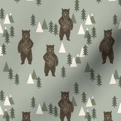 forest bear // camping trees forest woodland outdoors kids nursery baby decor