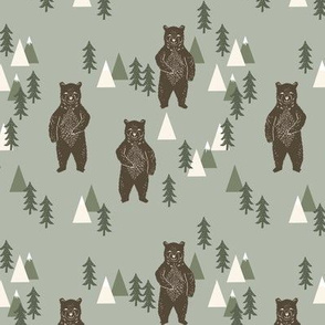 forest bear // camping trees forest woodland outdoors kids nursery baby decor