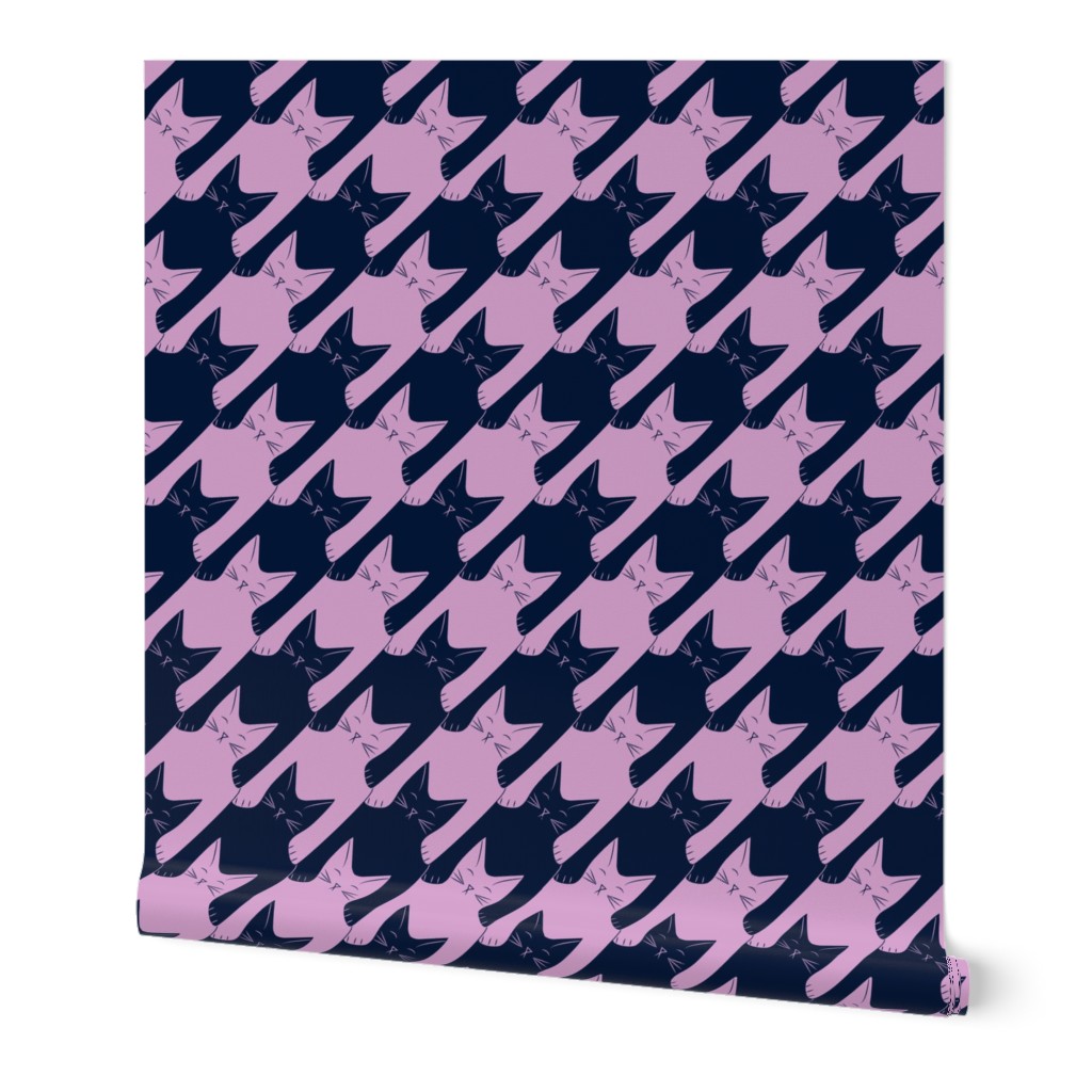 medium - cats-tooth in navy and orchid