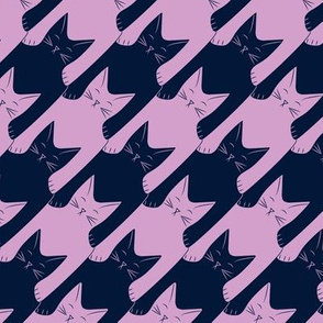 medium - cats-tooth in navy and orchid