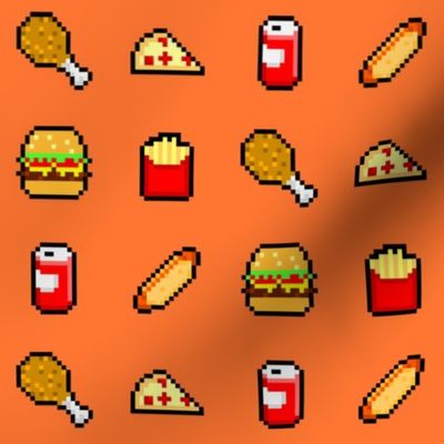  8-Bit Fast Food - Orange