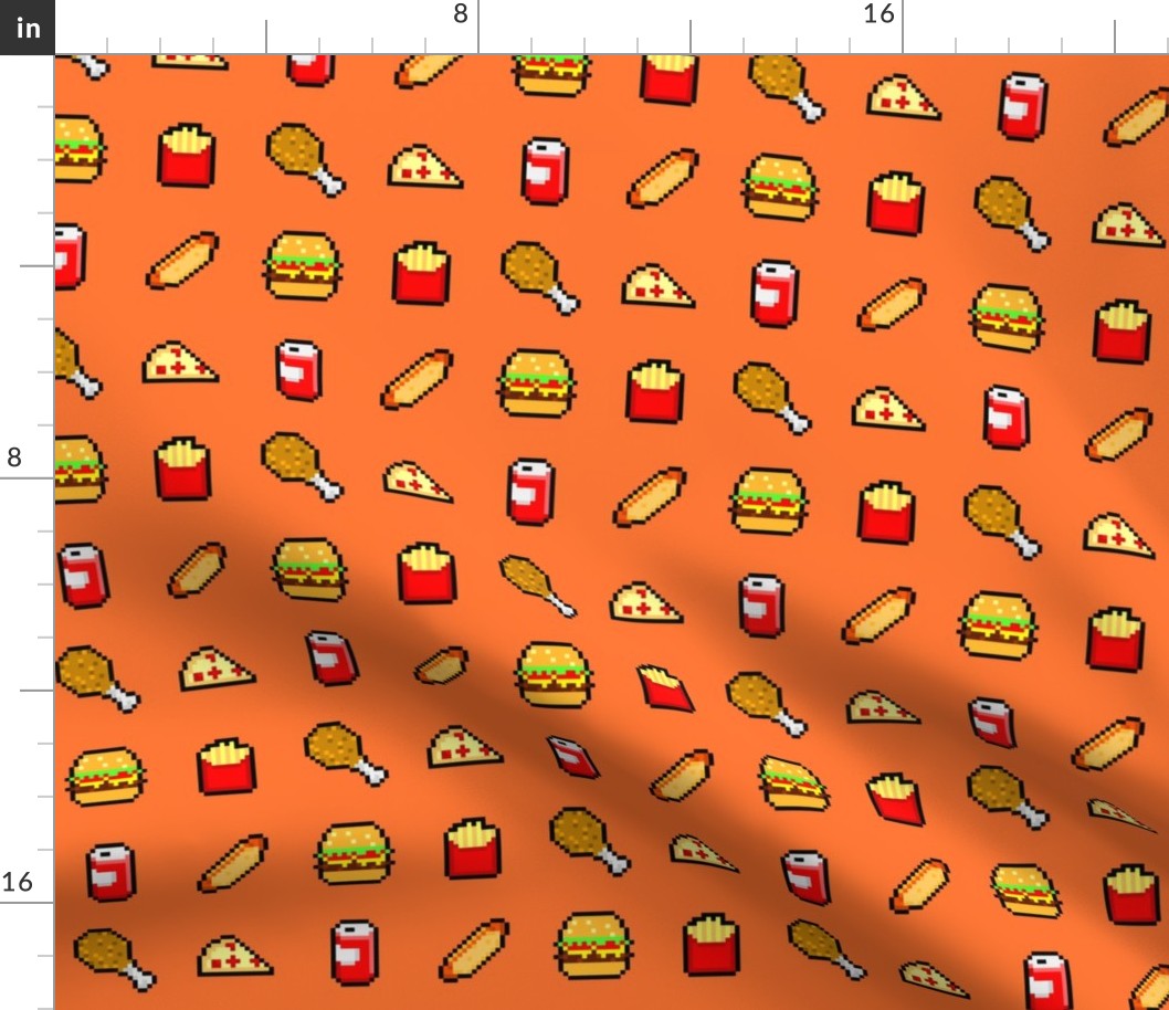  8-Bit Fast Food - Orange