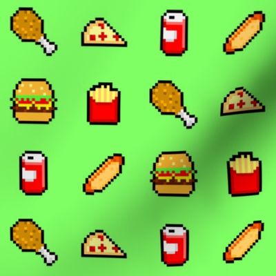 8-Bit Fast Food - Green