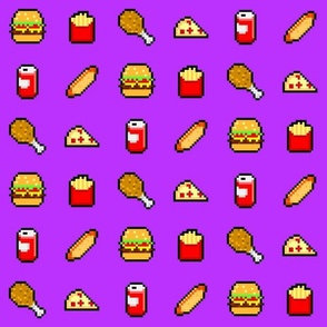 8-Bit Fast Food - Purple