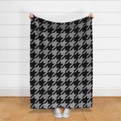 Large Art Deco Black Grey Gray Traditional Houndstooth Home Decor  _Miss Chiff Designs