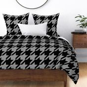 Large Art Deco Black Grey Gray Traditional Houndstooth Home Decor  _Miss Chiff Designs