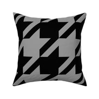 Large Art Deco Black Grey Gray Traditional Houndstooth Home Decor  _Miss Chiff Designs