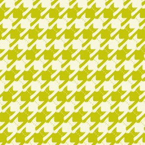 small - cats-tooth in lime green and light yellow