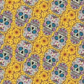 Sugar Skull Day Of The Dead Yellow