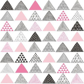 Triangles Geometric Pink