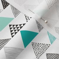 Triangles Geometric Mint Green