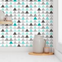 Triangles Geometric Mint Green