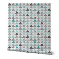 Triangles Geometric Mint Green