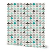 Triangles Geometric Mint Green