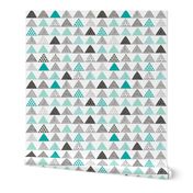 Triangles Geometric Mint Green