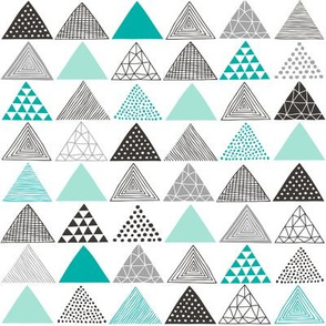 Triangles Geometric Mint Green