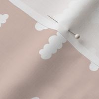 Dreams and clouds cool trendy scandinavian style hand drawn sky print gender neutral uni beige