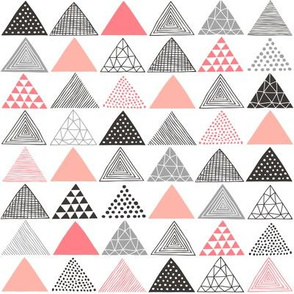 Triangles Geometric Peach