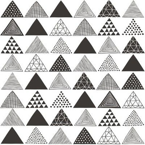 Triangles Geometric Black&White