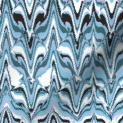 Marbleized Fox Camouflaged Blue